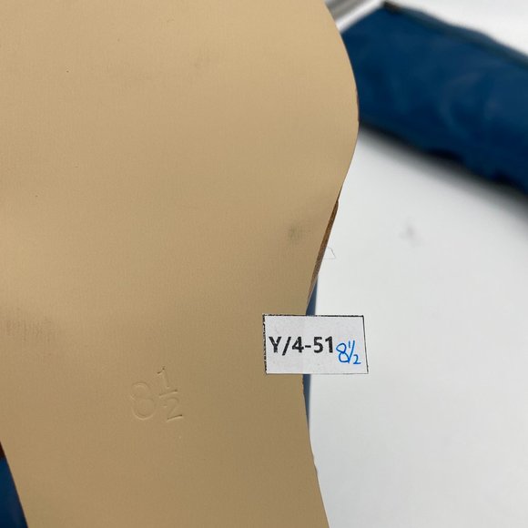 Blue Side Zipper Wedge High Heels Over The Knee Thigh High Boots - Picture 6 of 14